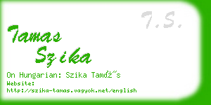 tamas szika business card